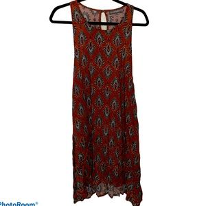5/$25 LIZARD THICKET rust orange tank dress